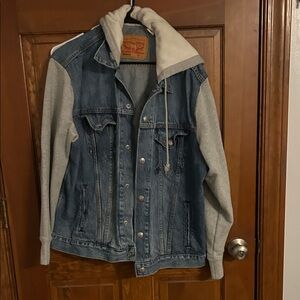 Levi's Blue and Gray Hooded Jacket